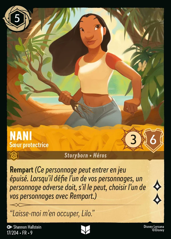 Nani - Sœur protectrice — Disney Lorcana Personnage card from Fabled