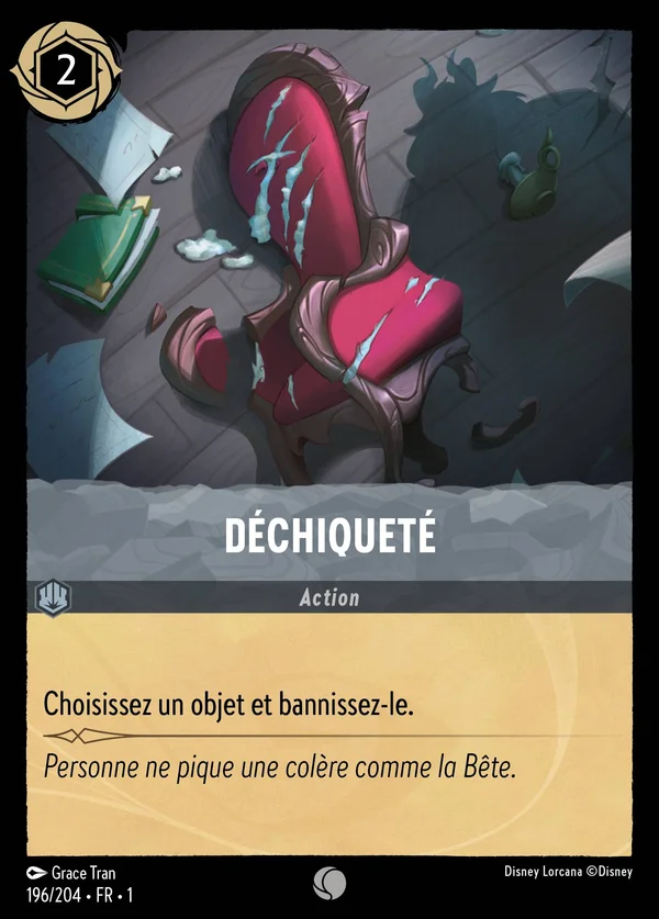 Déchiqueté — Disney Lorcana Action card from The First Chapter