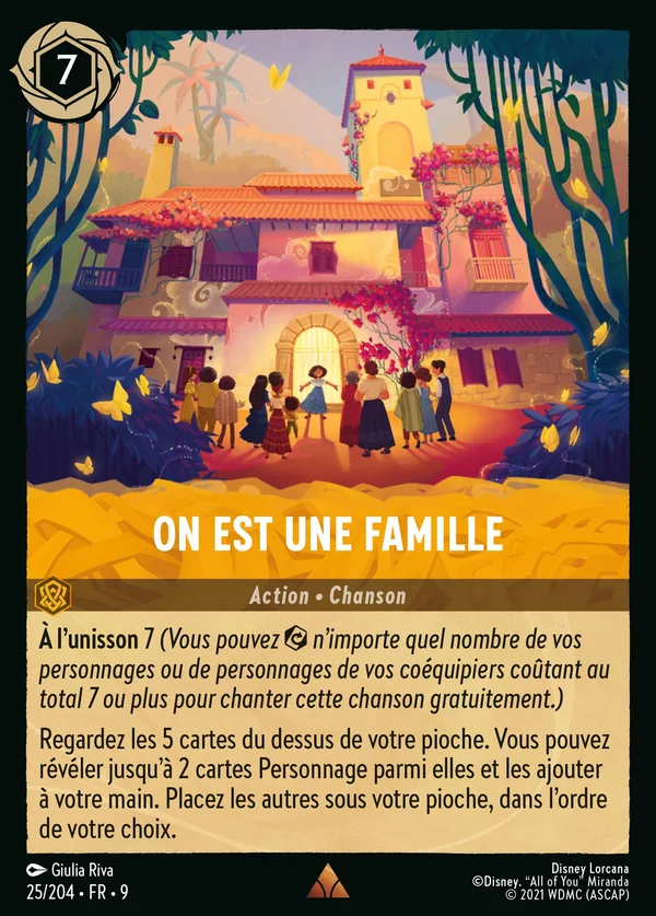 On est une Famille — Disney Lorcana Action card from Fabled