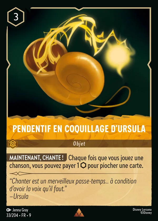 Pendentif en Coquillage d'Ursula — Disney Lorcana Objet card from Fabled