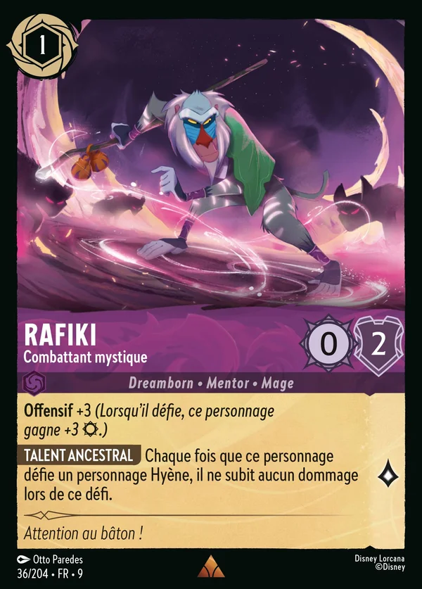 Rafiki - Combattant mystique — Disney Lorcana Personnage card from Fabled