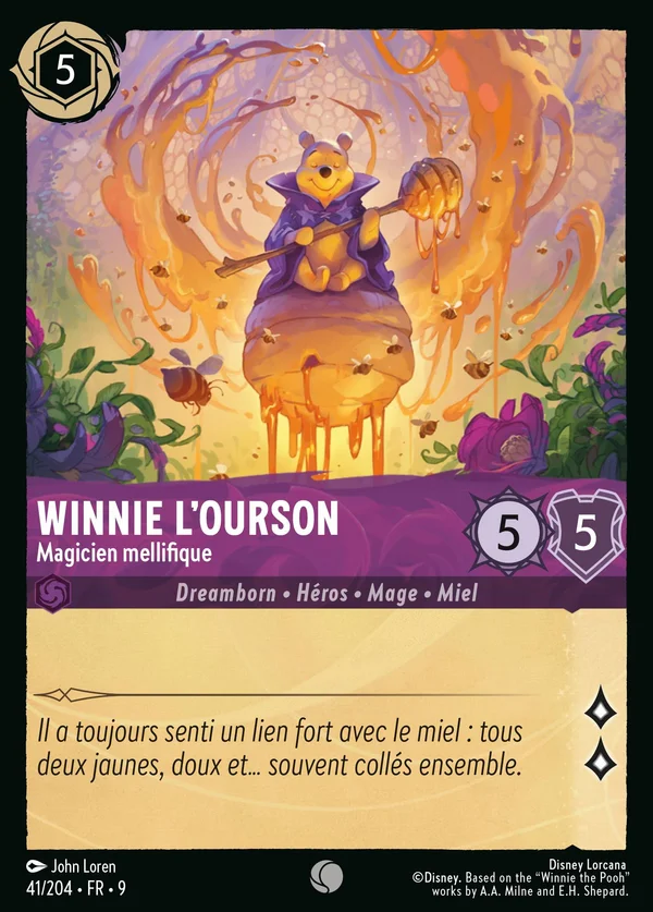Winnie l'ourson - Magicien mellifique — Disney Lorcana Personnage card from Fabled