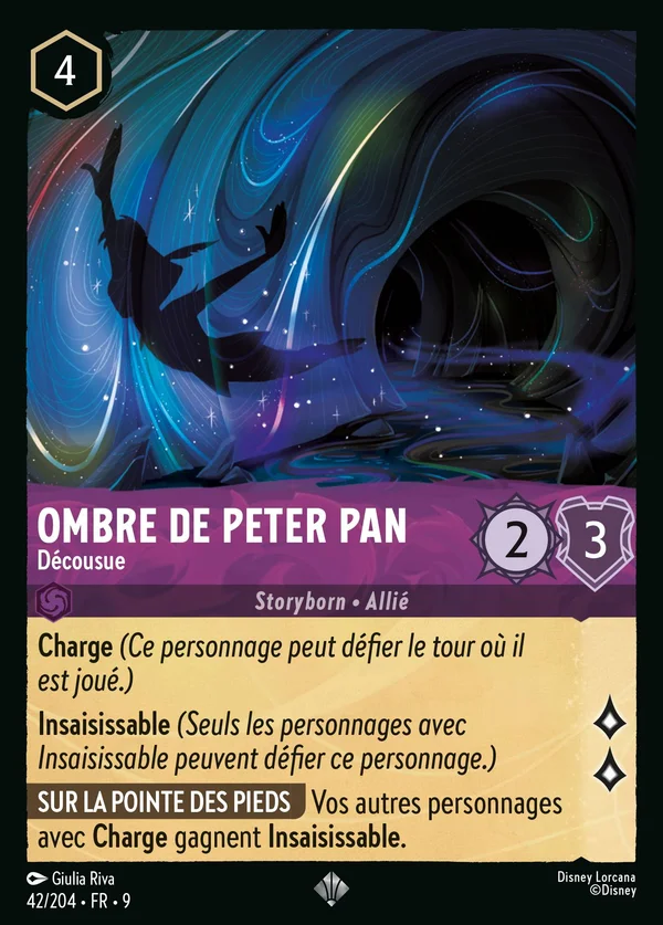 Ombre de Peter Pan - Décousue — Disney Lorcana Personnage card from Fabled