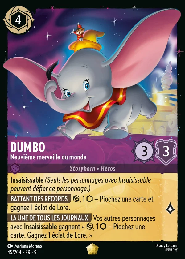 Dumbo - Neuvième merveille du monde — Disney Lorcana Personnage card from Fabled
