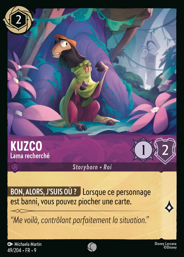 Kuzco - Lama recherché — Disney Lorcana Personnage card from Fabled