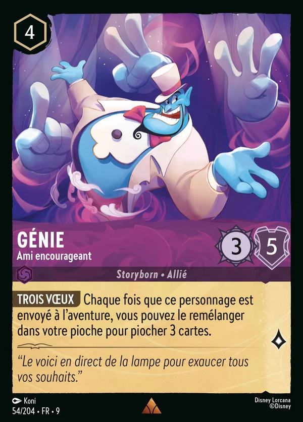Génie - Ami encourageant — Disney Lorcana Personnage card from Fabled