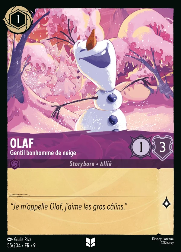 Olaf - Gentil bonhomme de neige — Disney Lorcana Personnage card from Fabled