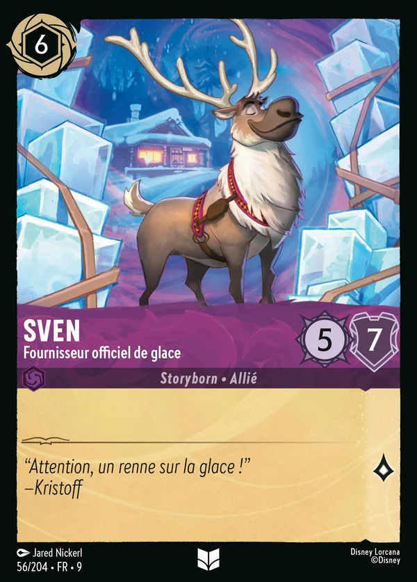 Sven - Fournisseur officiel de glace — Disney Lorcana Personnage card from Fabled