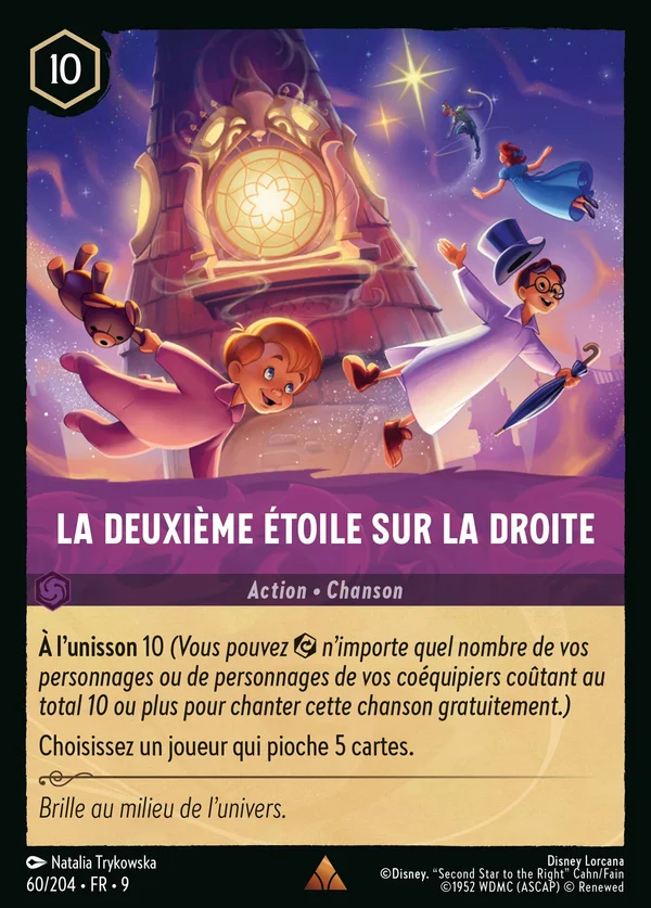 La Deuxième Étoile sur la Droite — Disney Lorcana Action card from Fabled