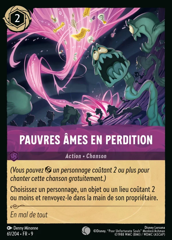 Pauvres âmes en perdition — Disney Lorcana Action card from Fabled