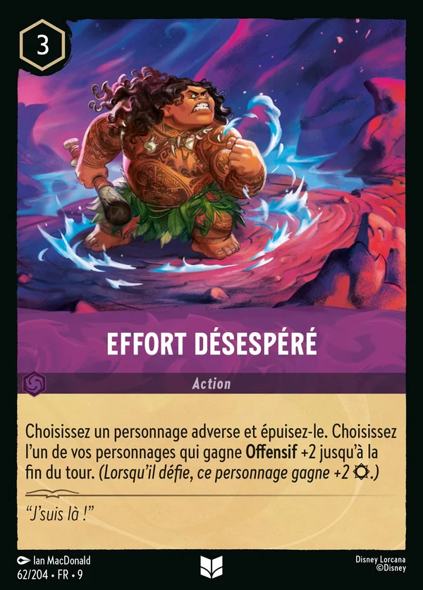 Effort désespéré — Disney Lorcana Action card from Fabled