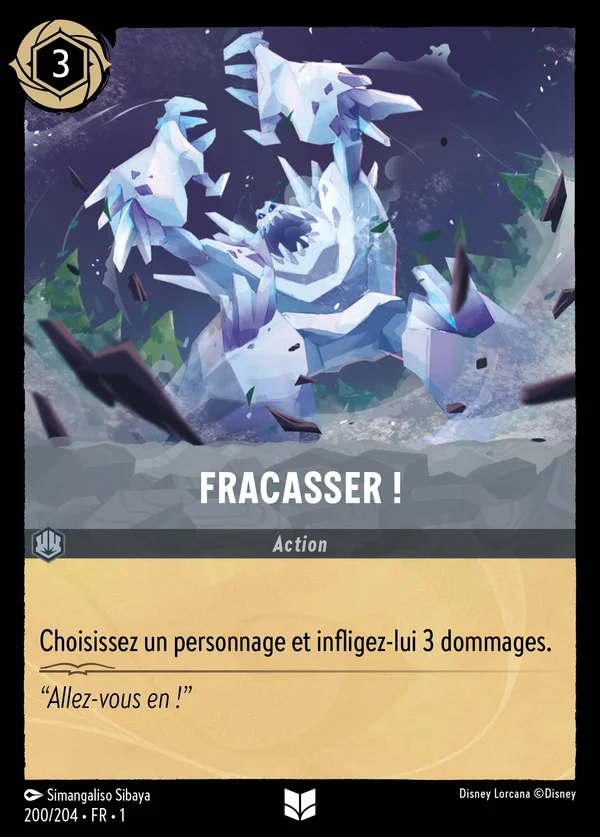 Fracasser ! — Disney Lorcana Action card from The First Chapter