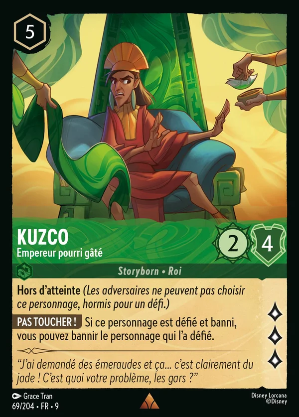 Kuzco - Empereur pourri gâté — Disney Lorcana Personnage card from Fabled
