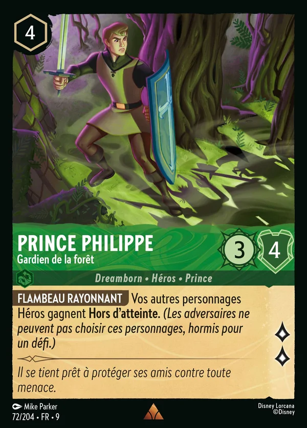 Prince Philippe - Gardien de la forêt — Disney Lorcana Personnage card from Fabled
