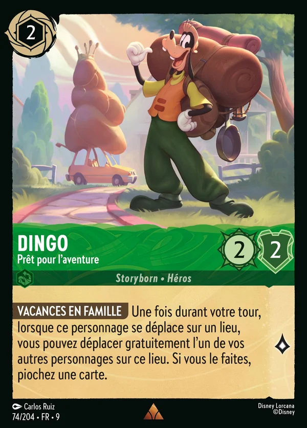 Dingo - Prêt pour l'aventure — Disney Lorcana Personnage card from Fabled