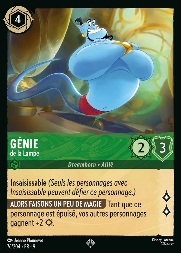Génie - de la Lampe — Disney Lorcana Personnage card from Fabled