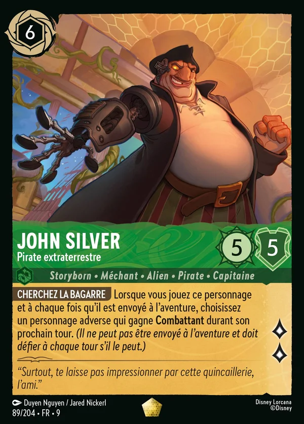 John Silver - Pirate extraterrestre — Disney Lorcana Personnage card from Fabled