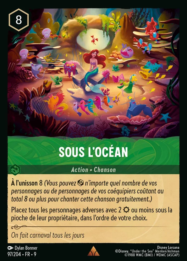 Sous l'océan — Disney Lorcana Action card from Fabled