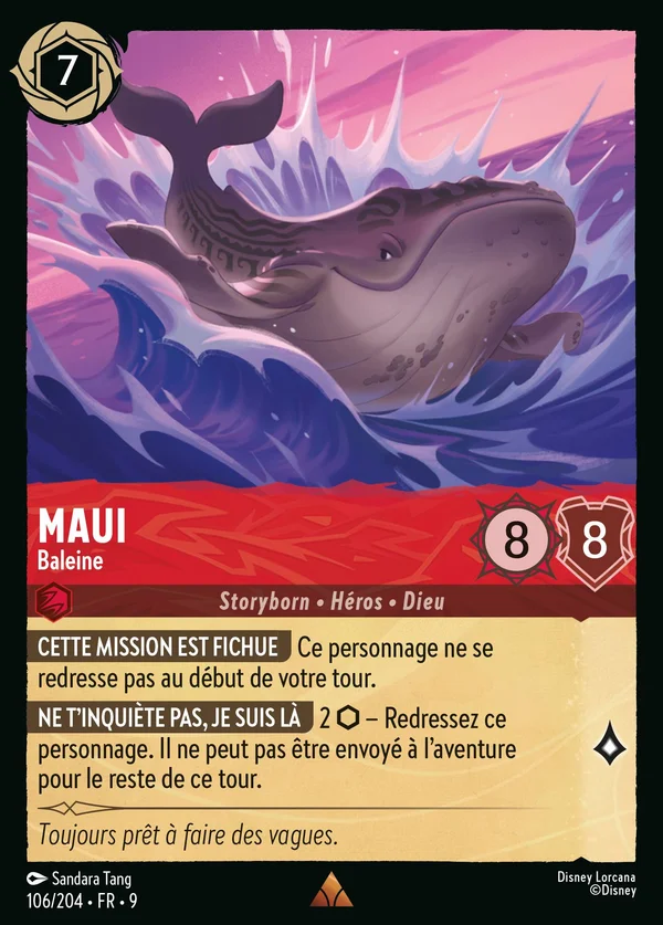 Maui - Baleine — Disney Lorcana Personnage card from Fabled