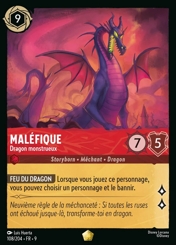 Maléfique - Dragon monstrueux — Disney Lorcana Personnage card from Fabled