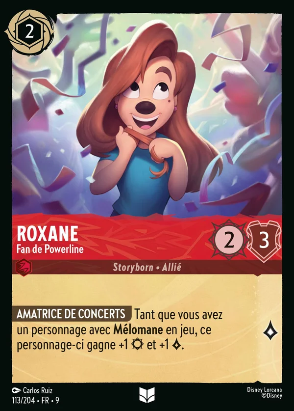 Roxane - Fan de Powerline — Disney Lorcana Personnage card from Fabled