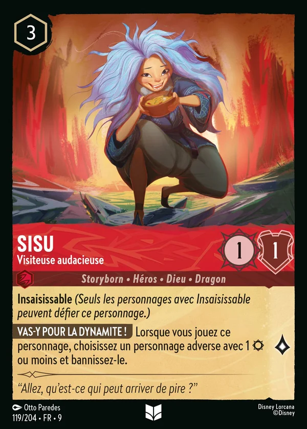 Sisu - Visiteuse audacieuse — Disney Lorcana Personnage card from Fabled
