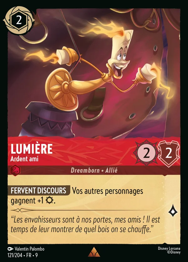 Lumière - Ardent ami — Disney Lorcana Personnage card from Fabled