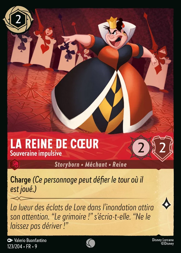 La Reine de Cœur - Souveraine impulsive — Disney Lorcana Personnage card from Fabled