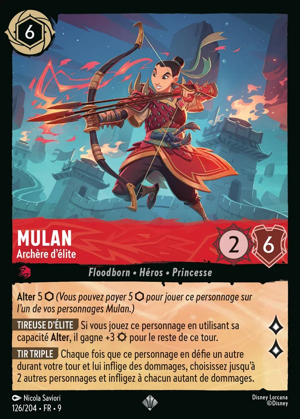 Mulan - Archère d'élite — Disney Lorcana Personnage card from Fabled