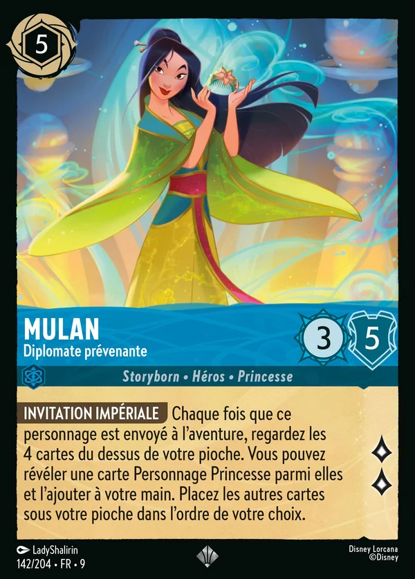 Mulan - Diplomate prévenante — Disney Lorcana Personnage card from Fabled
