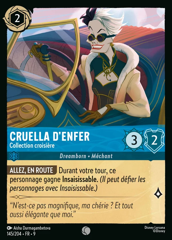 Cruella d'Enfer - Collection croisière — Disney Lorcana Personnage card from Fabled