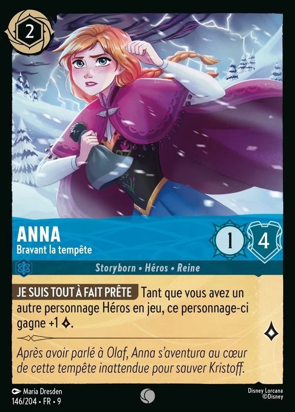 Anna - Bravant la tempête — Disney Lorcana Personnage card from Fabled