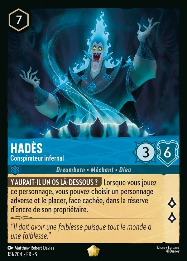 Hadès - Conspirateur infernal — Disney Lorcana Personnage card from Fabled