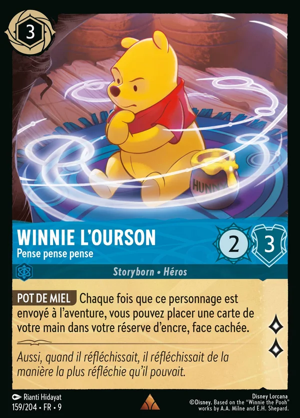 Winnie l'ourson - Pense pense pense — Disney Lorcana Personnage card from Fabled