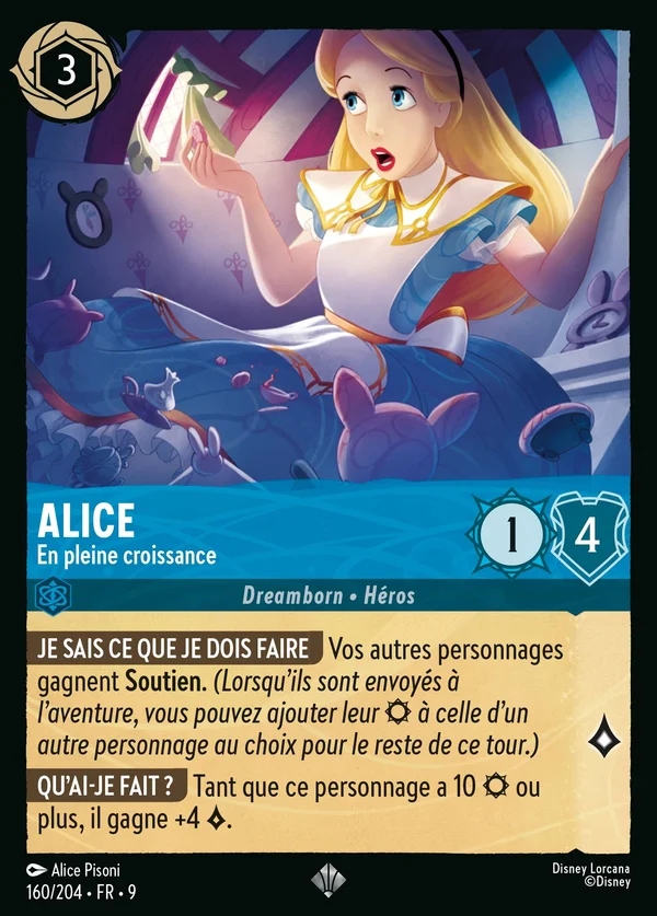 Alice - En pleine croissance — Disney Lorcana Personnage card from Fabled