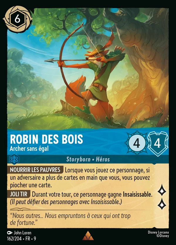 Robin des Bois - Archer sans égal — Disney Lorcana Personnage card from Fabled
