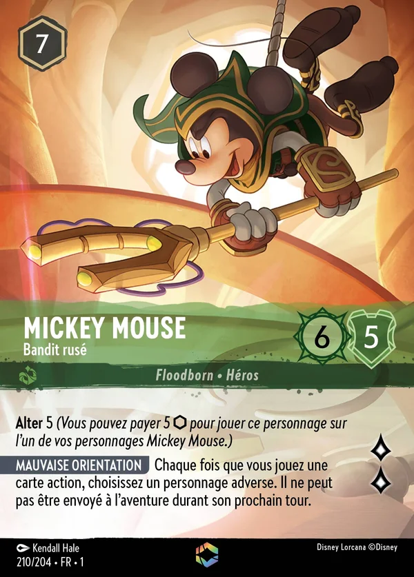 Mickey - Bandit rusé — Disney Lorcana Personnage card from The First Chapter