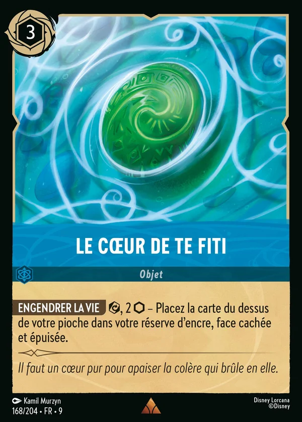 Le Cœur de Te Fiti — Disney Lorcana Objet card from Fabled