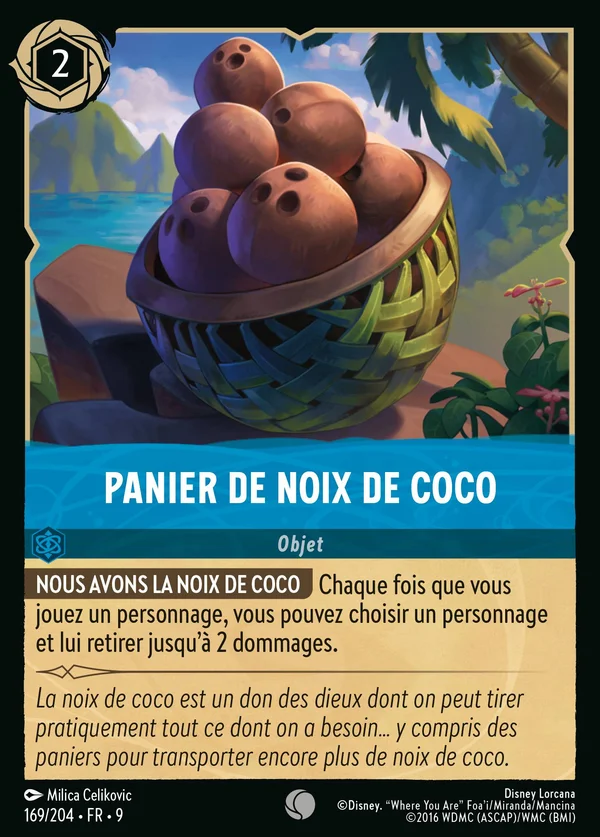 Panier de Noix de Coco — Disney Lorcana Objet card from Fabled