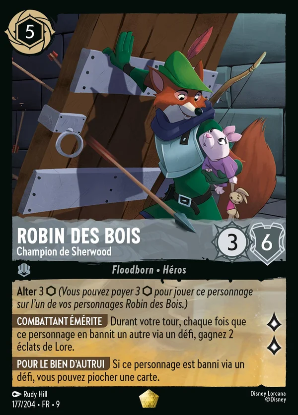 Robin des Bois - Champion de Sherwood — Disney Lorcana Personnage card from Fabled
