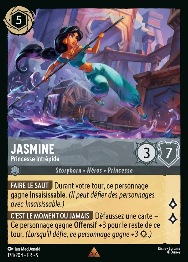 Jasmine - Princesse intrépide — Disney Lorcana Personnage card from Fabled