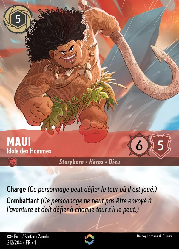 Maui - Idole des Hommes — Disney Lorcana Personnage card from The First Chapter