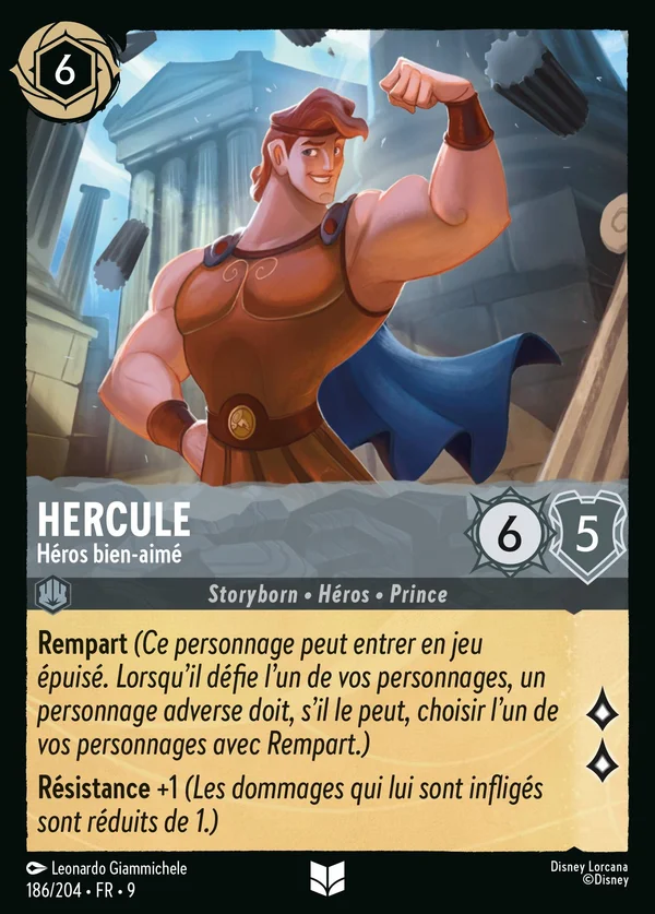 Hercule - Héros bien-aimé — Disney Lorcana Personnage card from Fabled