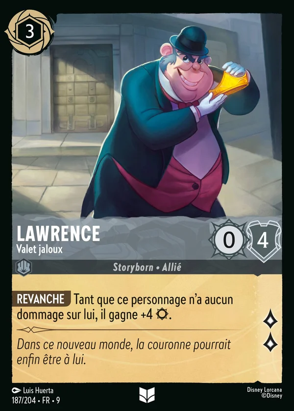 Lawrence - Valet jaloux — Disney Lorcana Personnage card from Fabled