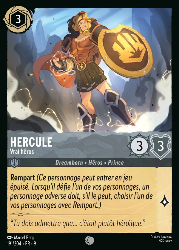 Hercule - Vrai héros — Disney Lorcana Personnage card from Fabled