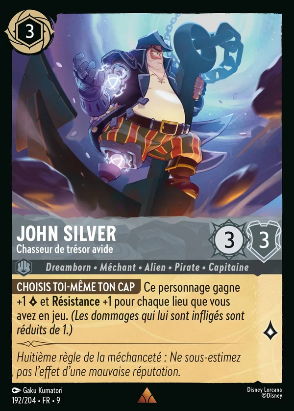 John Silver - Chasseur de trésor avide — Disney Lorcana Personnage card from Fabled