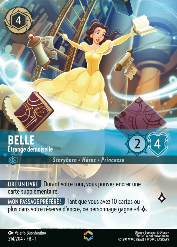 Belle - Étrange demoiselle — Disney Lorcana Personnage card from The First Chapter