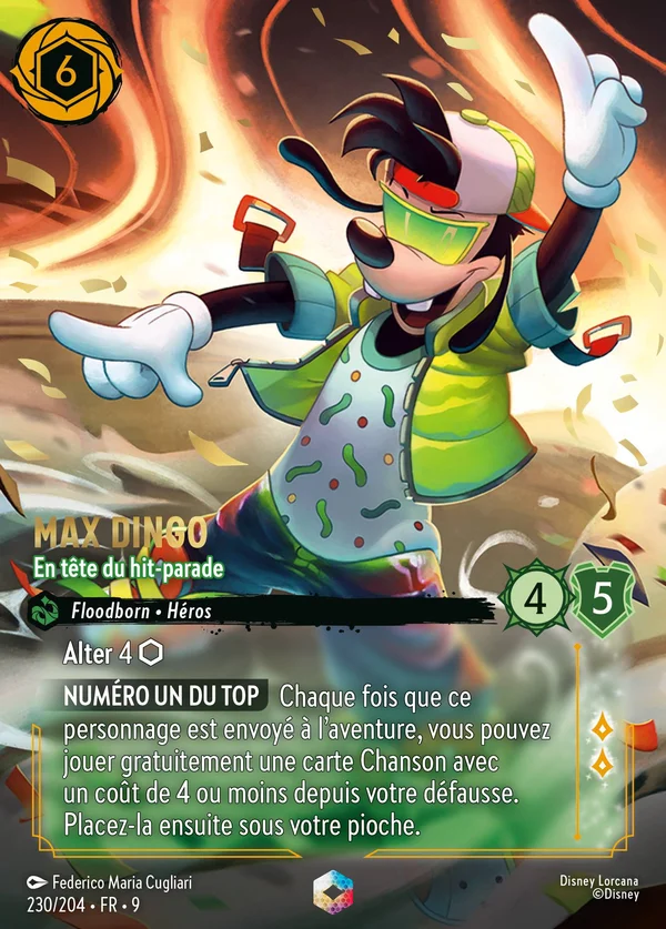 Max Dingo - En tête du hit-parade — Disney Lorcana Personnage card from Fabled