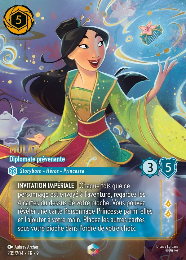 Mulan - Diplomate prévenante — Disney Lorcana Personnage card from Fabled