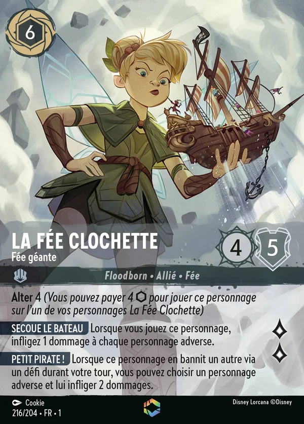 La Fée Clochette - Fée géante — Disney Lorcana Personnage card from The First Chapter